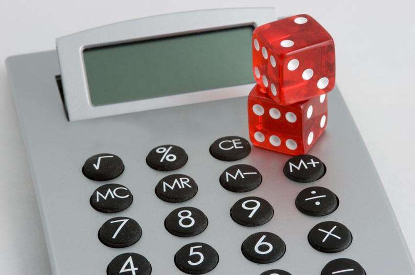 calculator with dice