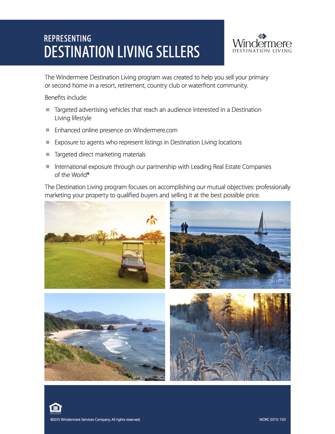 Destination Living Seller Presentation Sheet